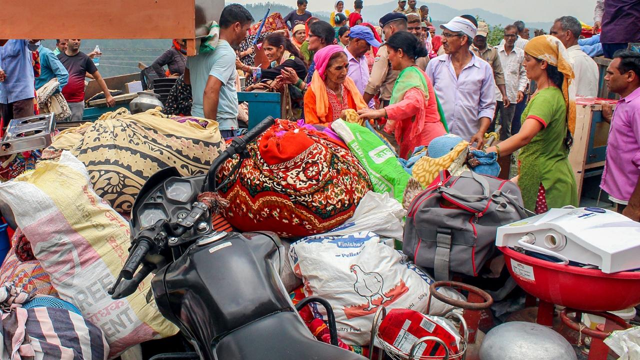Rescue personnel from the State Disaster Response Force (SDRF) were deployed in the area and a rescue operation was underway till the filing of this report