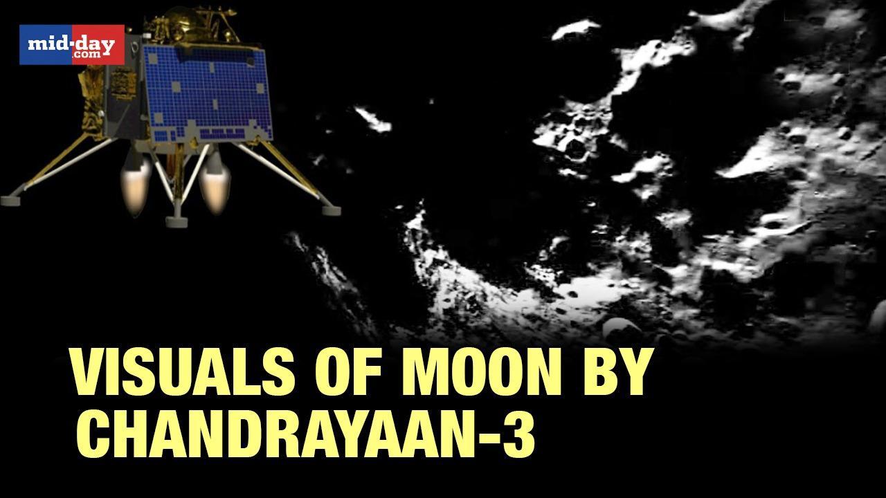 Chandrayaan-3: ISRO shares breathtaking visuals of the moon