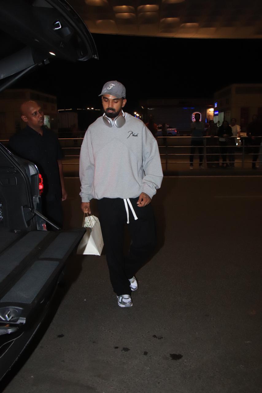 KL Rahul was snapped at the airport