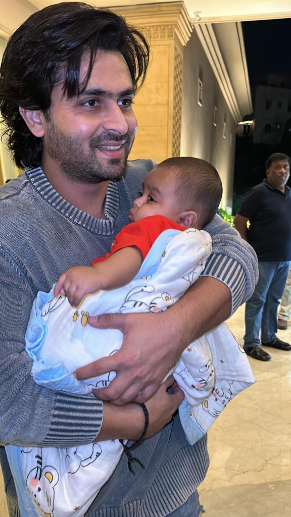 Shoaib Ibrahim was clicked with his son Ruhan