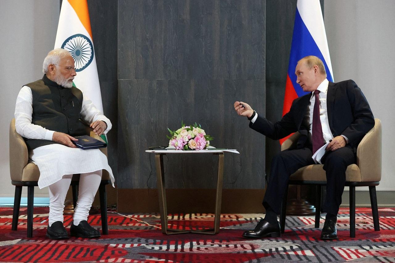 Russian President Vladimir Putin on Thursday heaped praise on Prime Minister Narendra Modi, saying that he cannot be intimidated or forced to take decisions that are contrary to national interests
