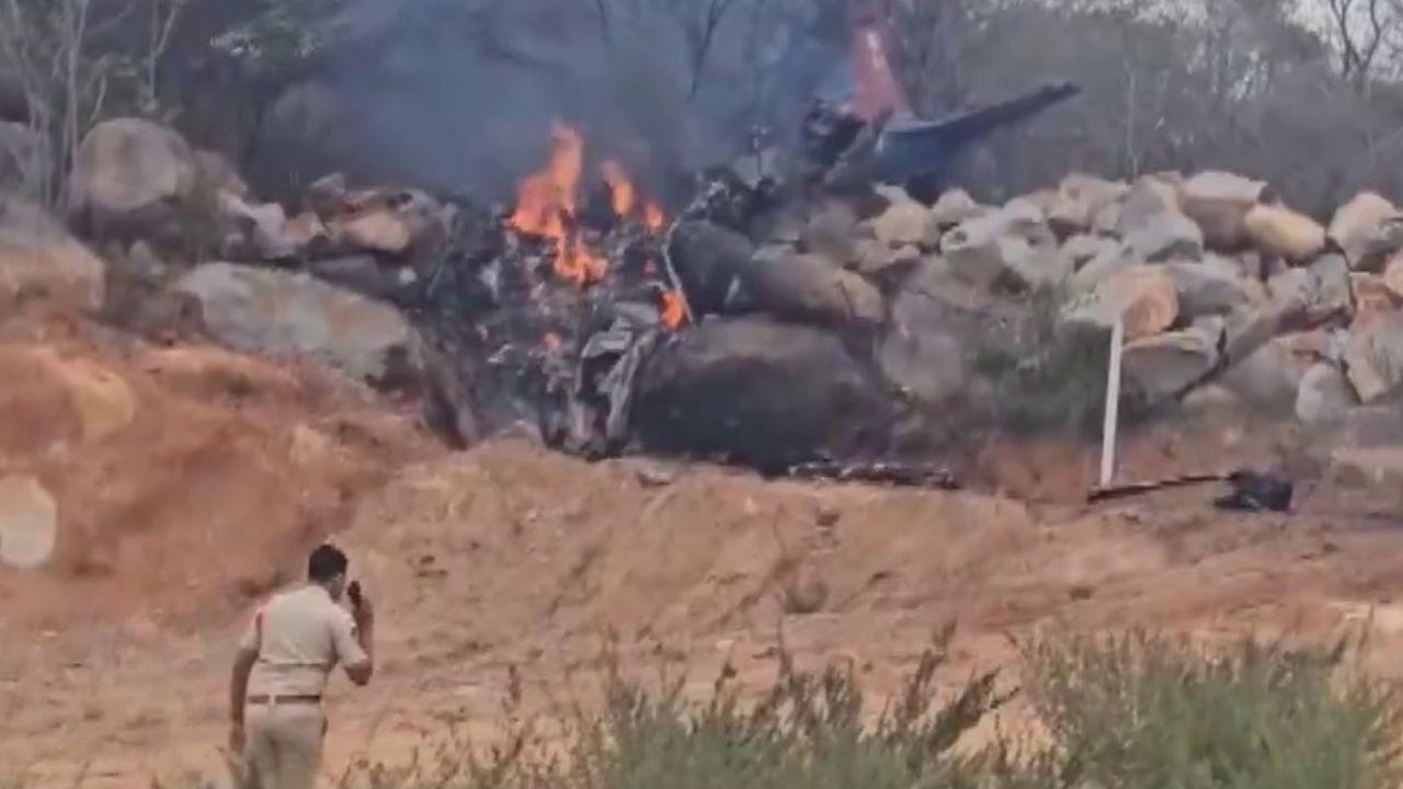 Reports confirmed that the trainer aircraft, carrying a trainee and an instructor pilot, crashed in the Medak district.