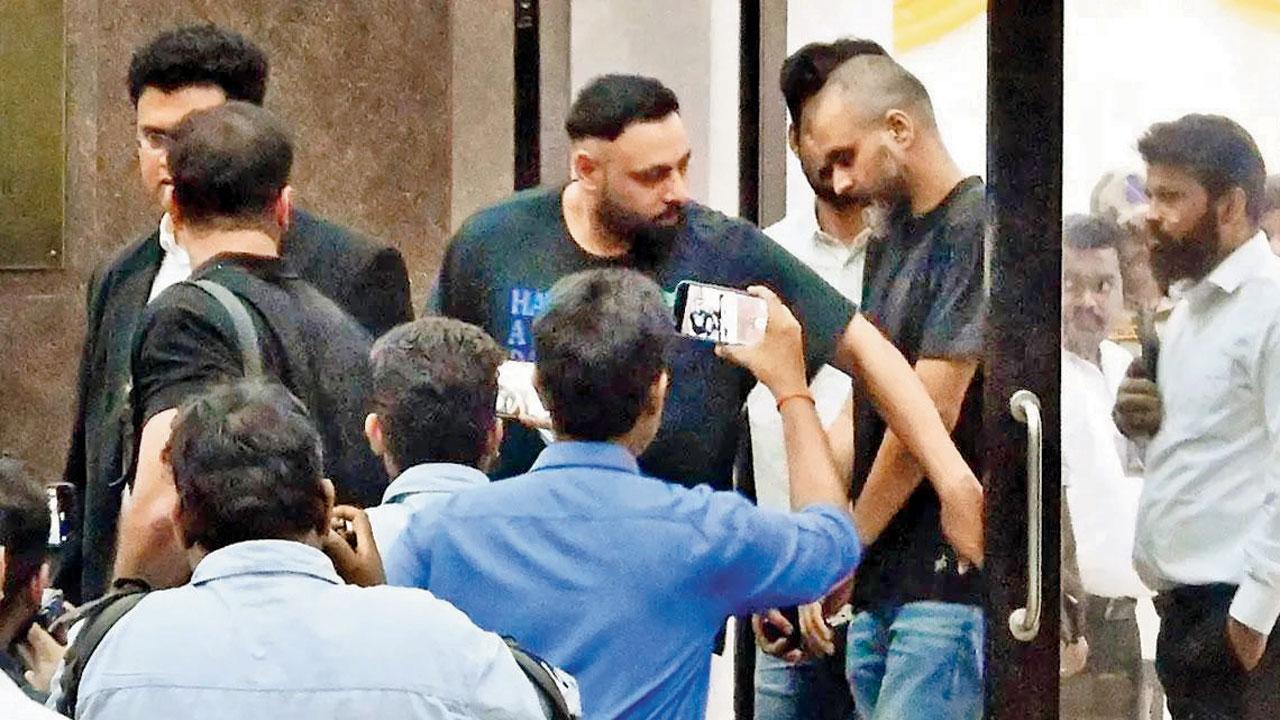 Badshah at the cyber police office in October. File Pic/Shadab Khan