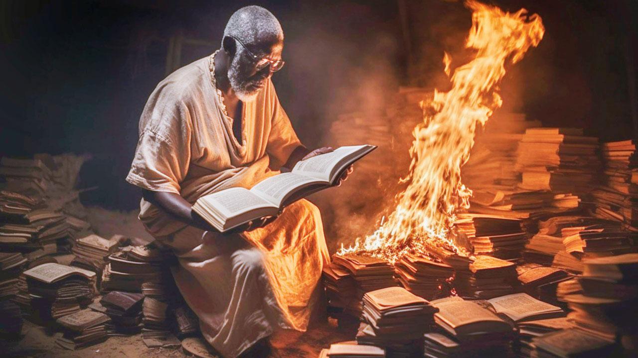 About old men and burning libraries