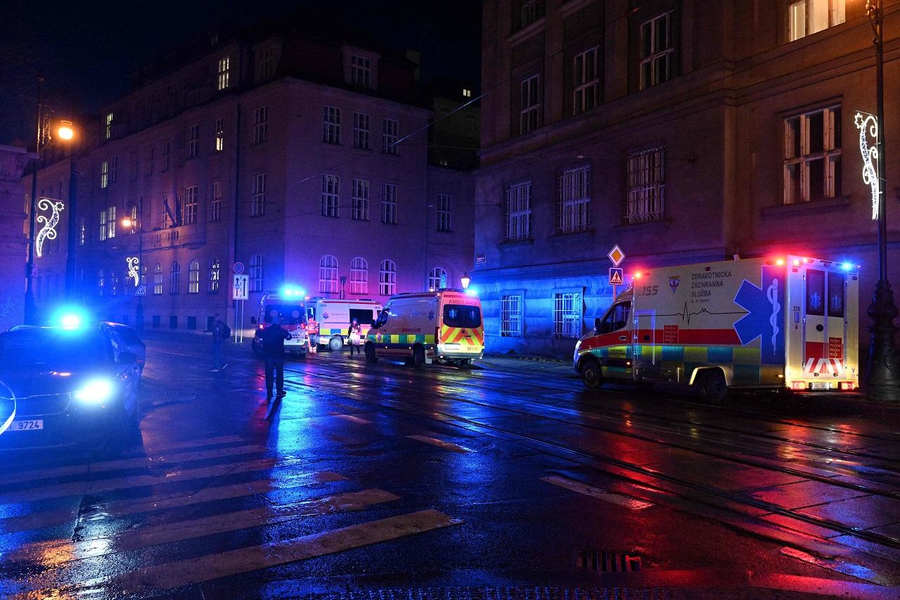 During the shooting, some students locked themselves in classrooms, the police said in an update on X. A picture shared on social media also showed several students hiding on a ledge high up the building