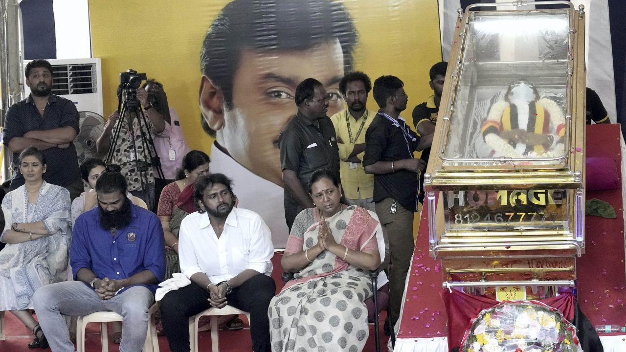 The mortal remains of the revered leader were brought to Island Ground, Chennai, allowing the public to bid their final farewells from 6 am to 1 pm.