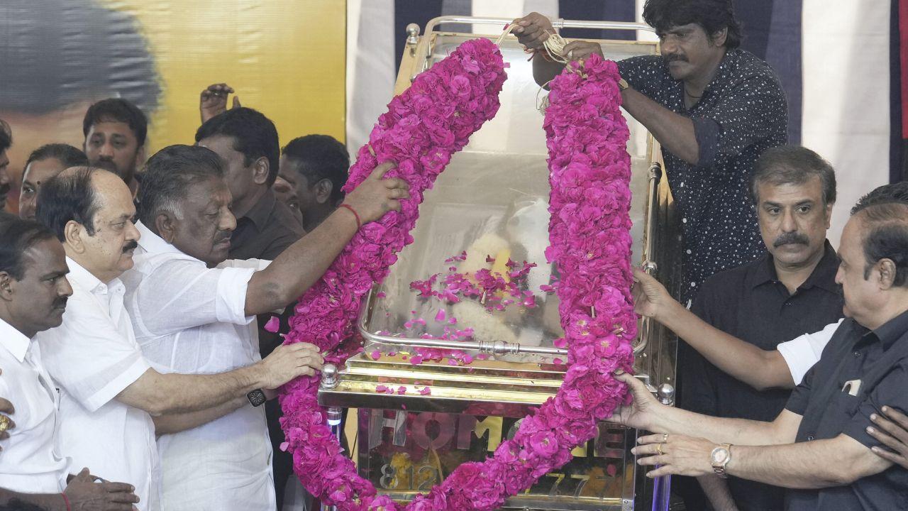 Tamil Nadu Chief Minister MK Stalin had declared full state honours for Vijayakanth's funeral, acknowledging his significant contributions as both an actor and a leader.