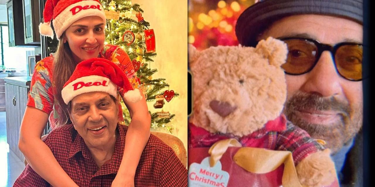 Christmas 2023: Esha Deol spends quality time with Dharmendra and Hema Malini; Sunny dances to Bobby’s famous ‘Jamal Kudu’