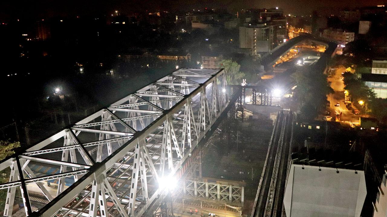 BMC officials say progress of the girder launch has been safe. Pic/Anurag Ahire