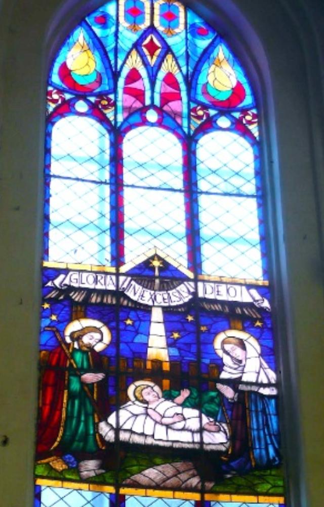 Our Lady of Glory Church, more popularly called Gloria Church, in Byculla boasts of stained glass and particularly the birth of Jesus in a different way
