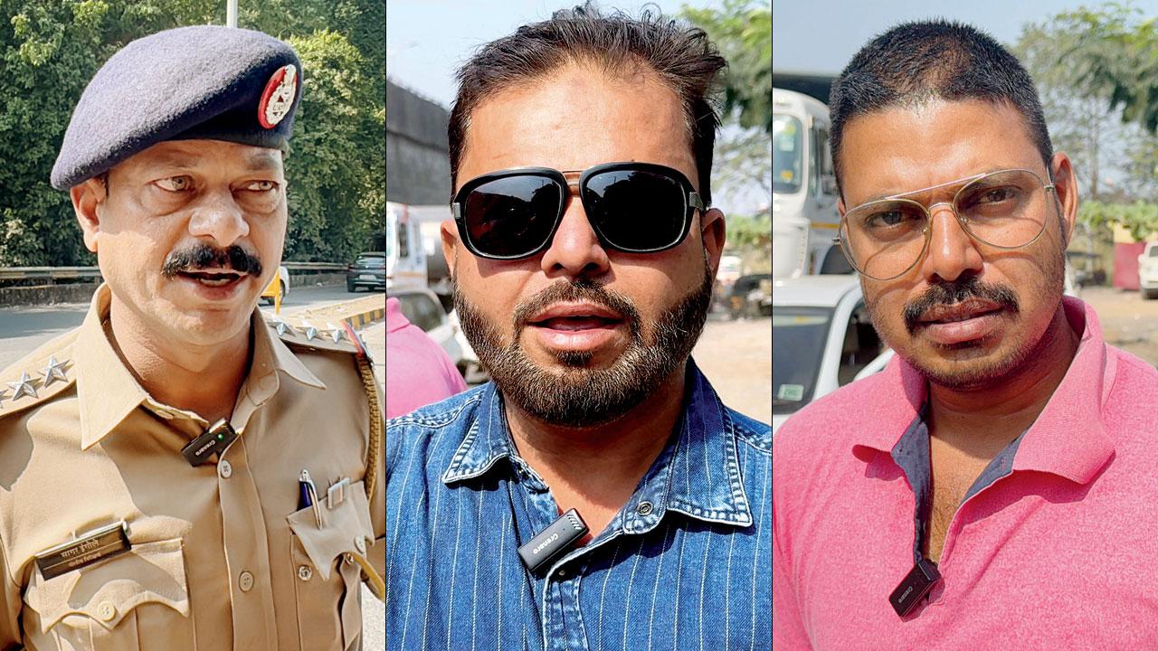 Traffic Inspector Sagar Ingole, Truck driver Imran Memon and  Mahesh Champanerkar, Advocate