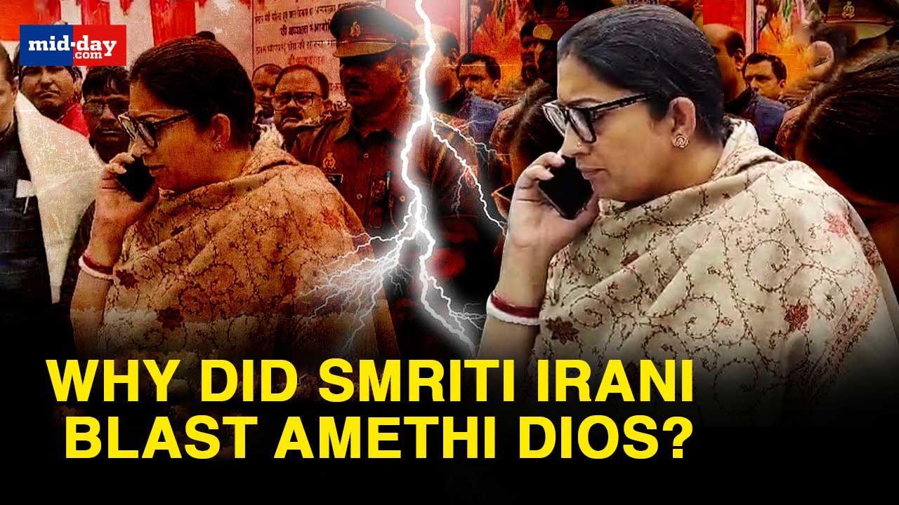Smriti Irani criticizes Amethi DIOS on a phone call over the non-payment