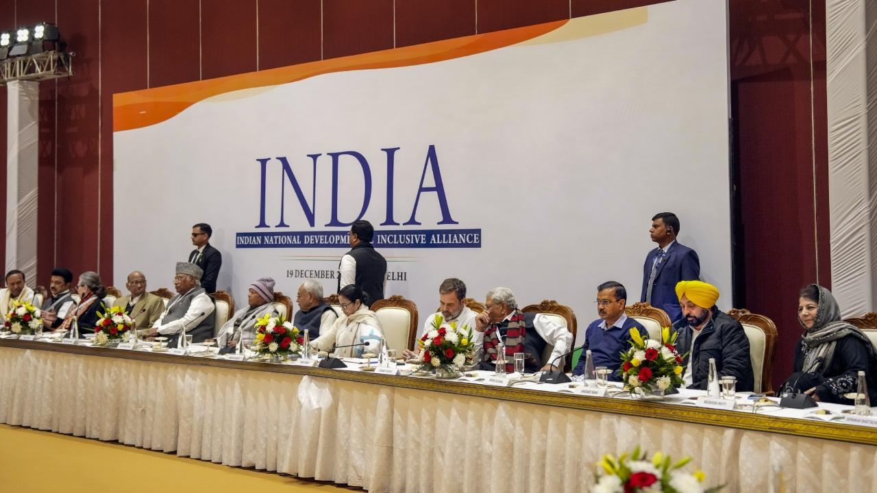 IN PHOTOS: Opposition leaders attend I-N-D-I-A bloc meeting in Delhi