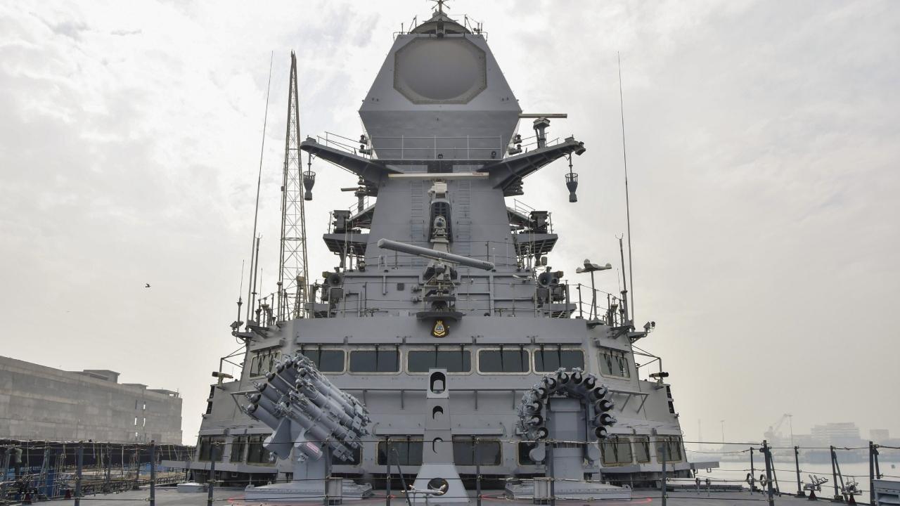 The event that marked the formal induction into the Navy of the third of four 'Visakhapatnam' class destroyers