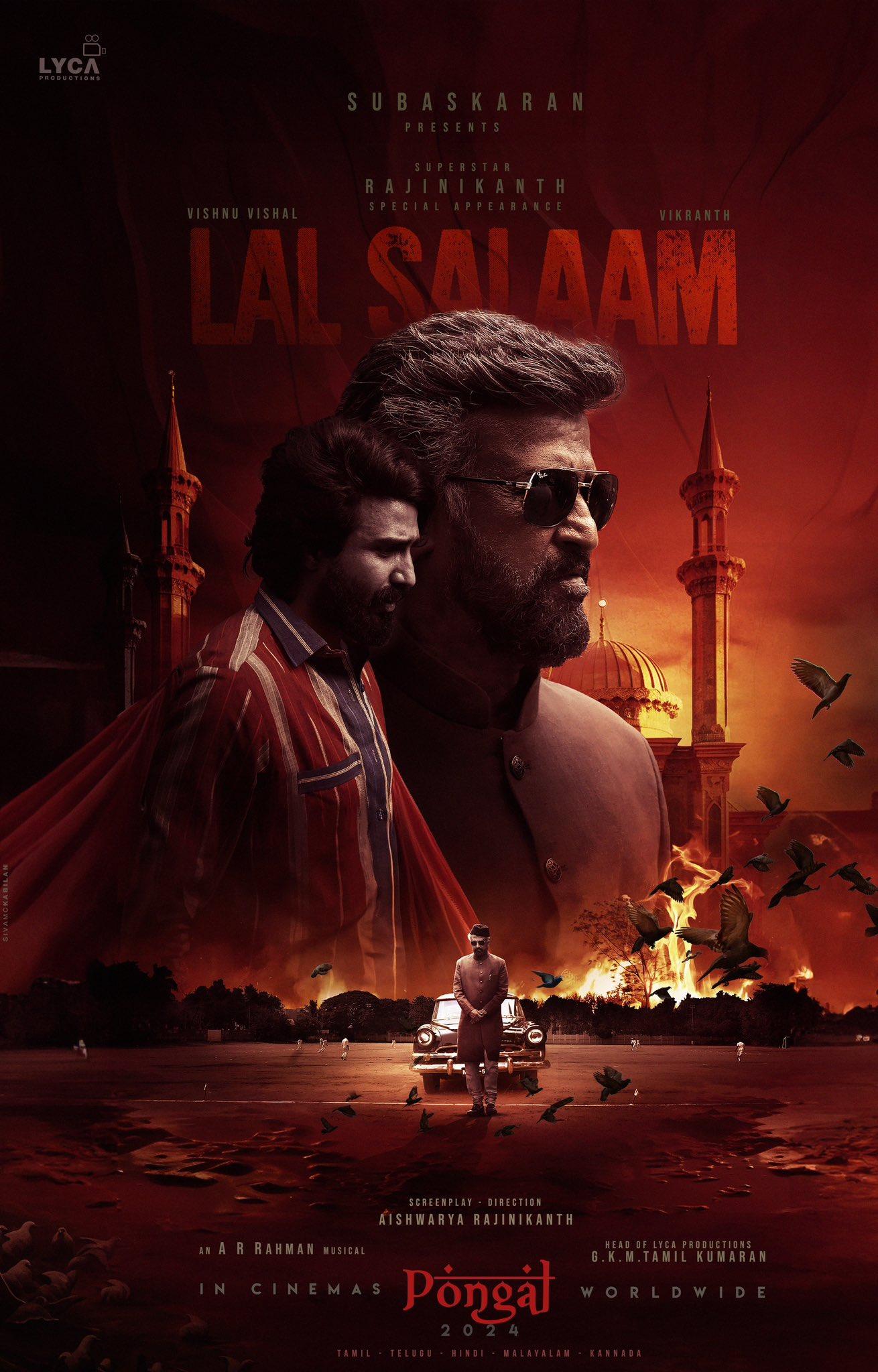 Lal SalaamAishwarya Dhanush directs 'Lal Salaam', featuring Rajinikanth in a special appearance as Modeen Bhai, a gangster who supports cricket, with Vishnu and Vishal Vikranth playing pivotal roles, adding intrigue to this Tamil release.