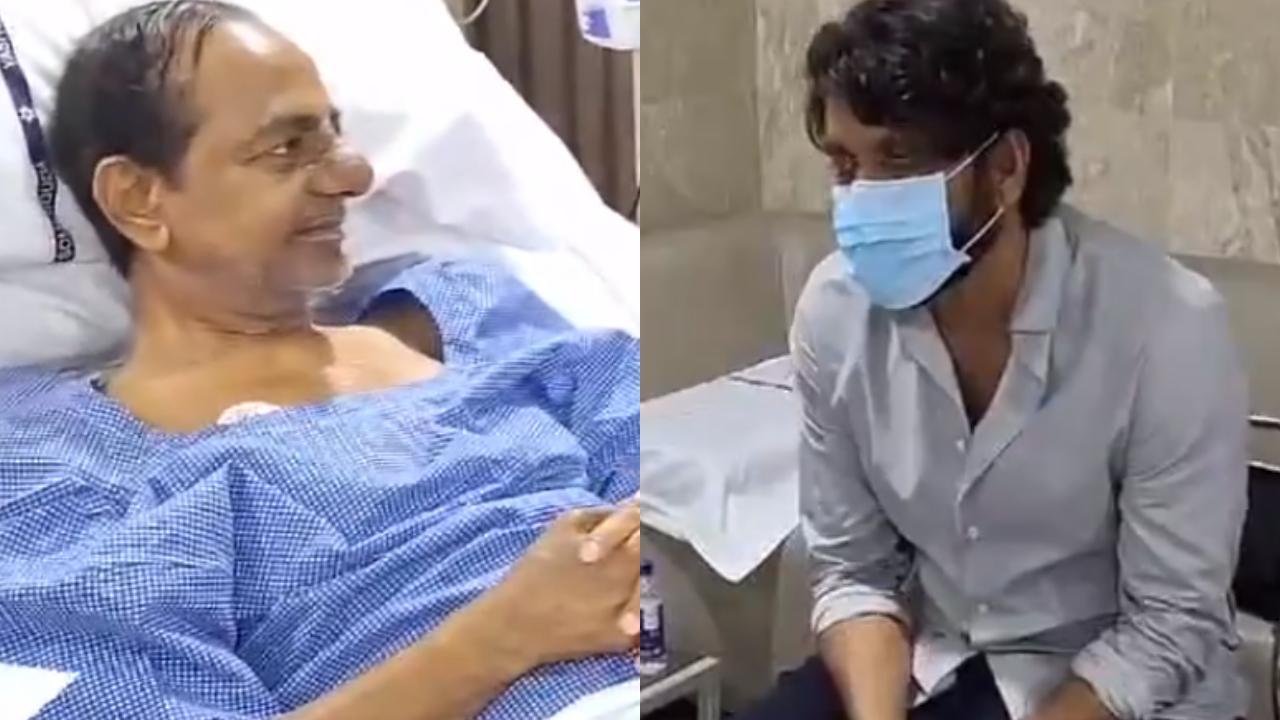 Nagarjuna calls on KCR at hospital
