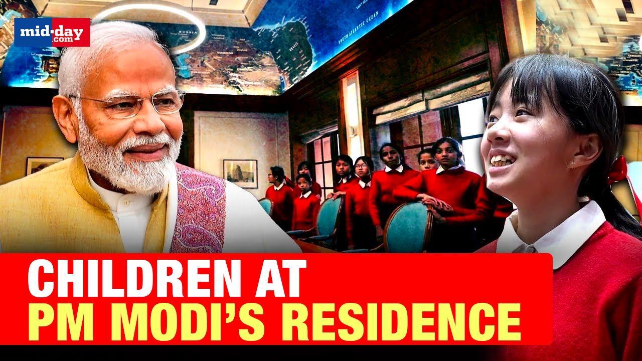 Children Get Exclusive Peak Into PM Modi’s Residence
