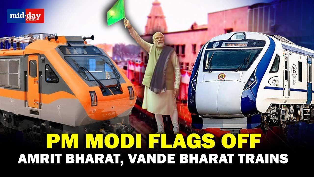 PM Narendra Modi Inaugurates Amrit Bharat, Vande Bharat Trains From Ayodhya Dham