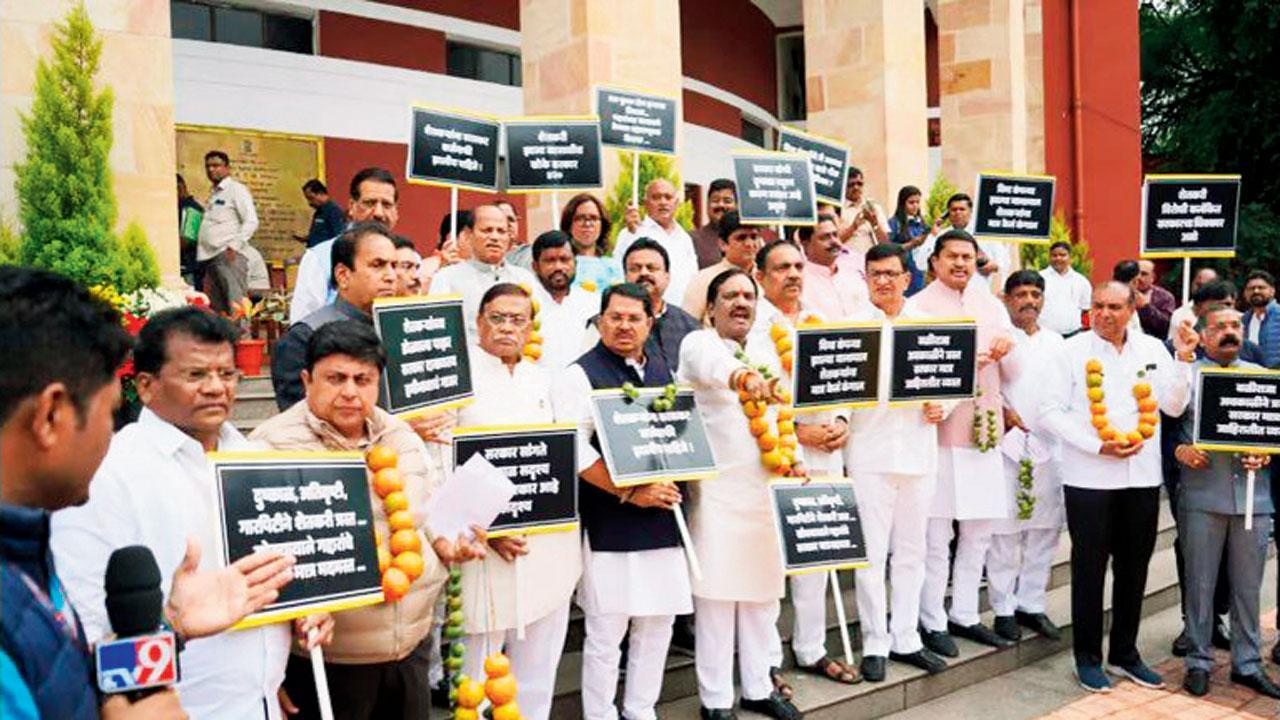 Oppn targets state govt over farmers' issues on second consecutive day