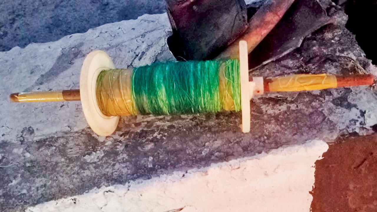 The kite manja confiscated by the police