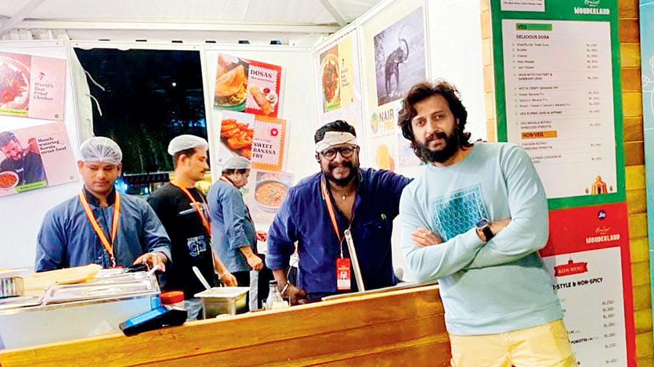 Chef Vinod Nair with (right) Riteish Deshmukh
