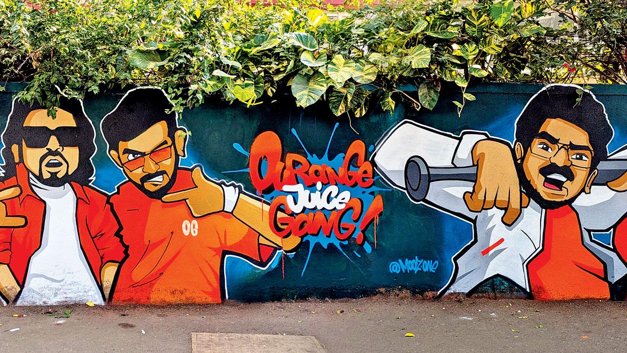 The newly painted mural on Carter Road