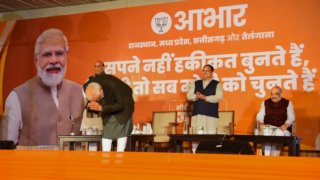 People can distinguish between selfish politics and the politics of national interest, PM Modi said, asserting that they have realised that a strong BJP leads to the development of the country and every family