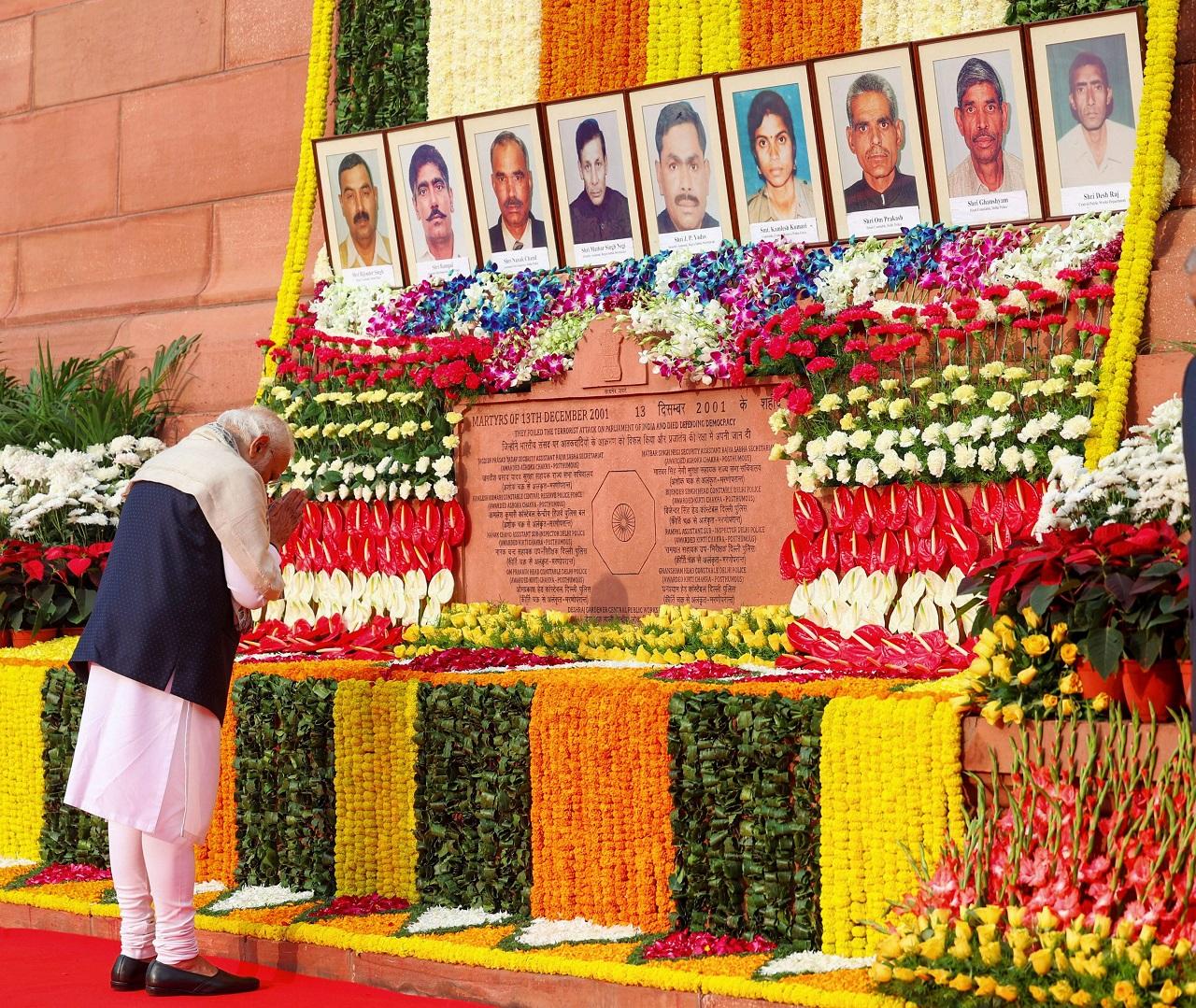 Lok Sabha Speaker Om Birla, Union Home Minister Amit Shah, BJP national president JP Nadda and Vice President Jagdeep Dhankhar also paid their tributes to the fallen Jawans