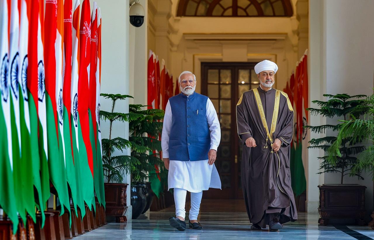The Sultan of Oman arrived in Delhi on a state visit on Friday, in his first trip to India as the top leader of the Gulf nation