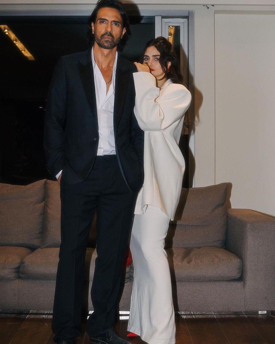 Arjun Rampal and Gabriella Demetriades
On July 20, the 'Roy' actor took to his social media account to announce the birth of his second kid, a baby boy with girlfriend Gabriella Demetriades