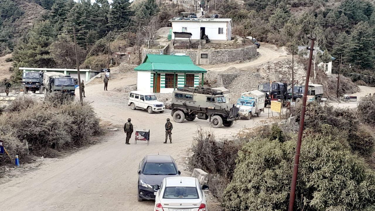 On Thursday afternoon, at a blind curve along the Dhatyar Morh between Dhera Ki Gali and Bufliaz, under Surankote police station's jurisdiction, terrorists attacked two army vehicles carrying personnel to the site of a cordon-and-search operation.