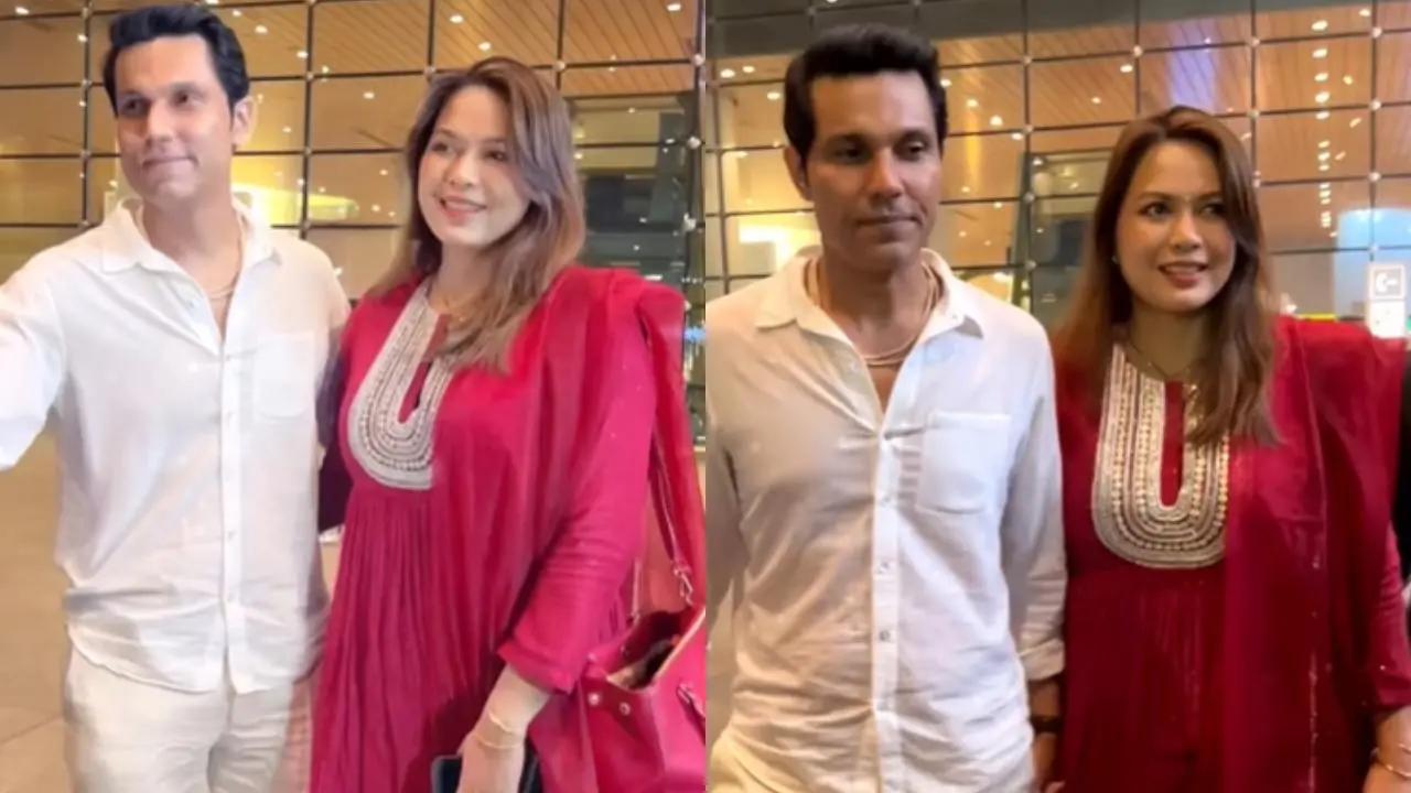 Randeep Hooda and Lin Laishram walk hand-in-hand as they return to bay after their Manipuri wedding. Read more