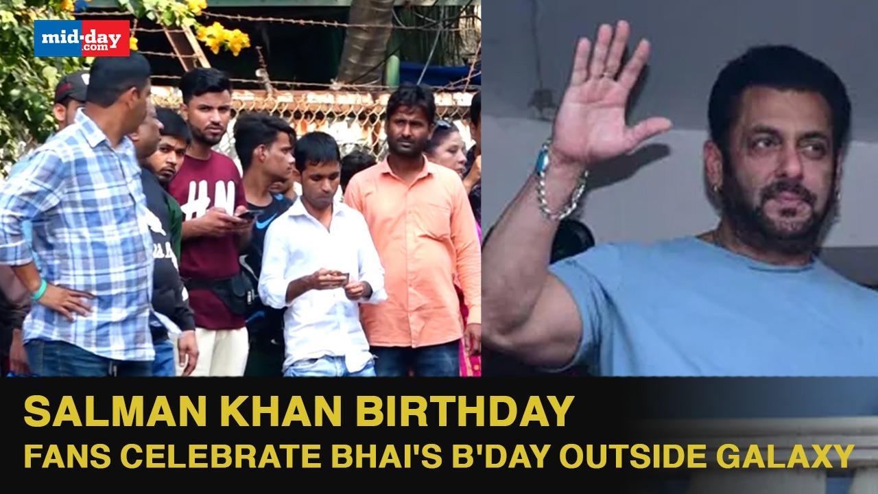 Fans Gather Outside Galaxy Apartment To Celebrate Salman Khan's Birthday