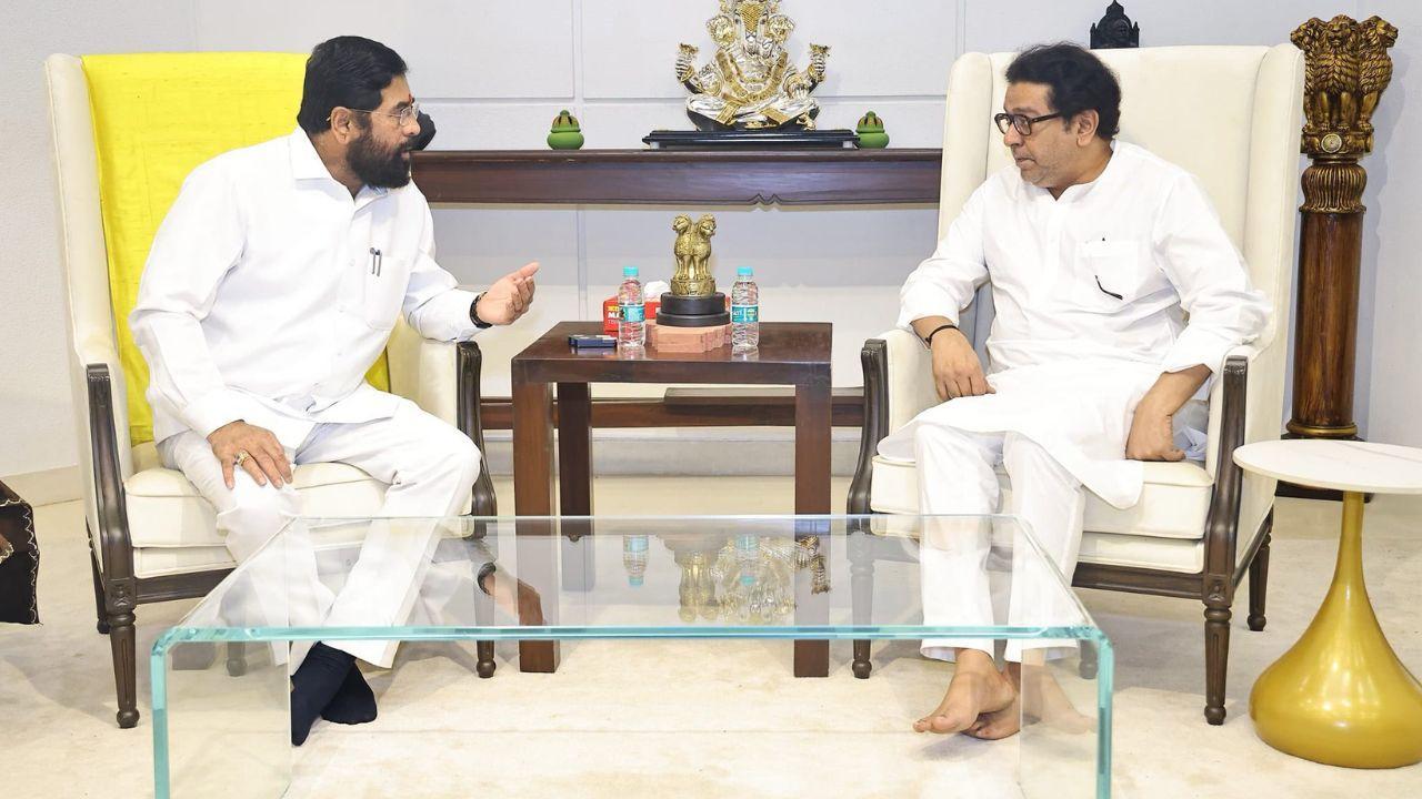 Raj Thackeray meets CM Shinde to discuss Marathi signboards, toll collection