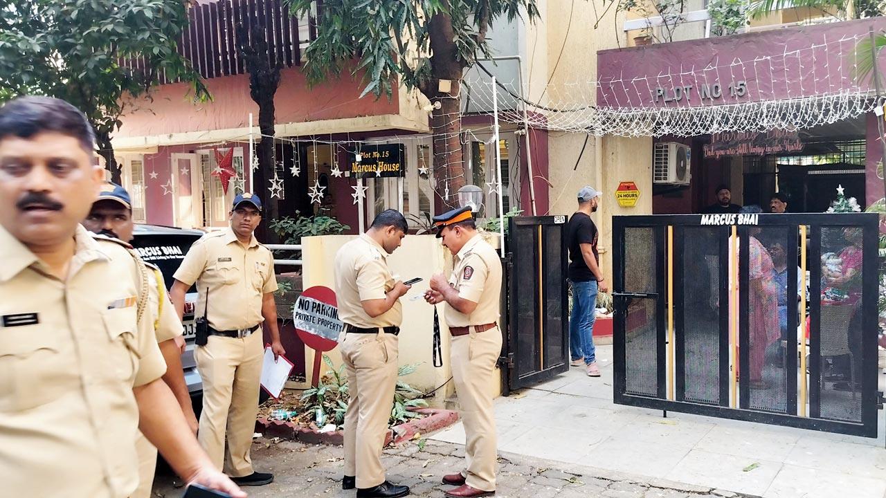 The scene of crime, Marcus House, at Evershine Nagar in Malad West
