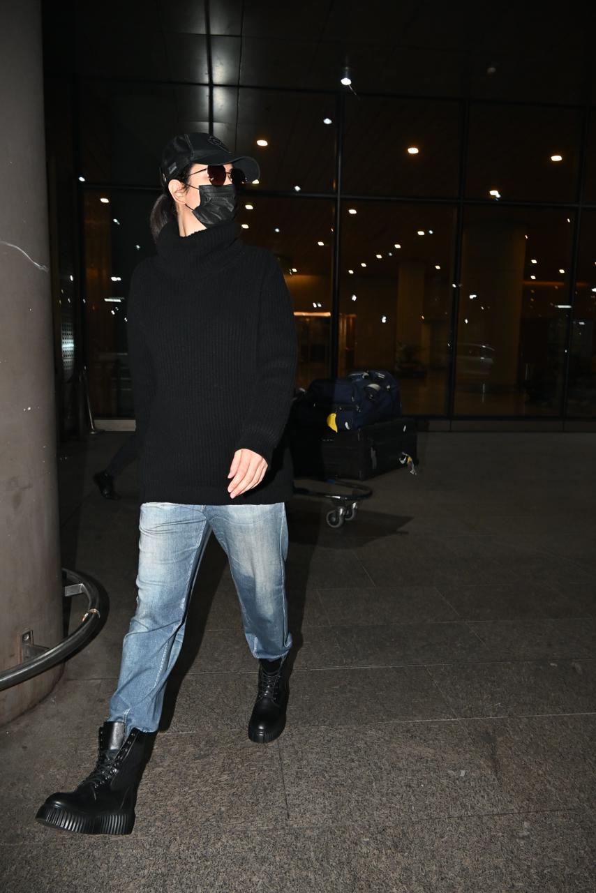 Katrina Kaif was snapped at the airport arrivals in a smart yet comfy outfit