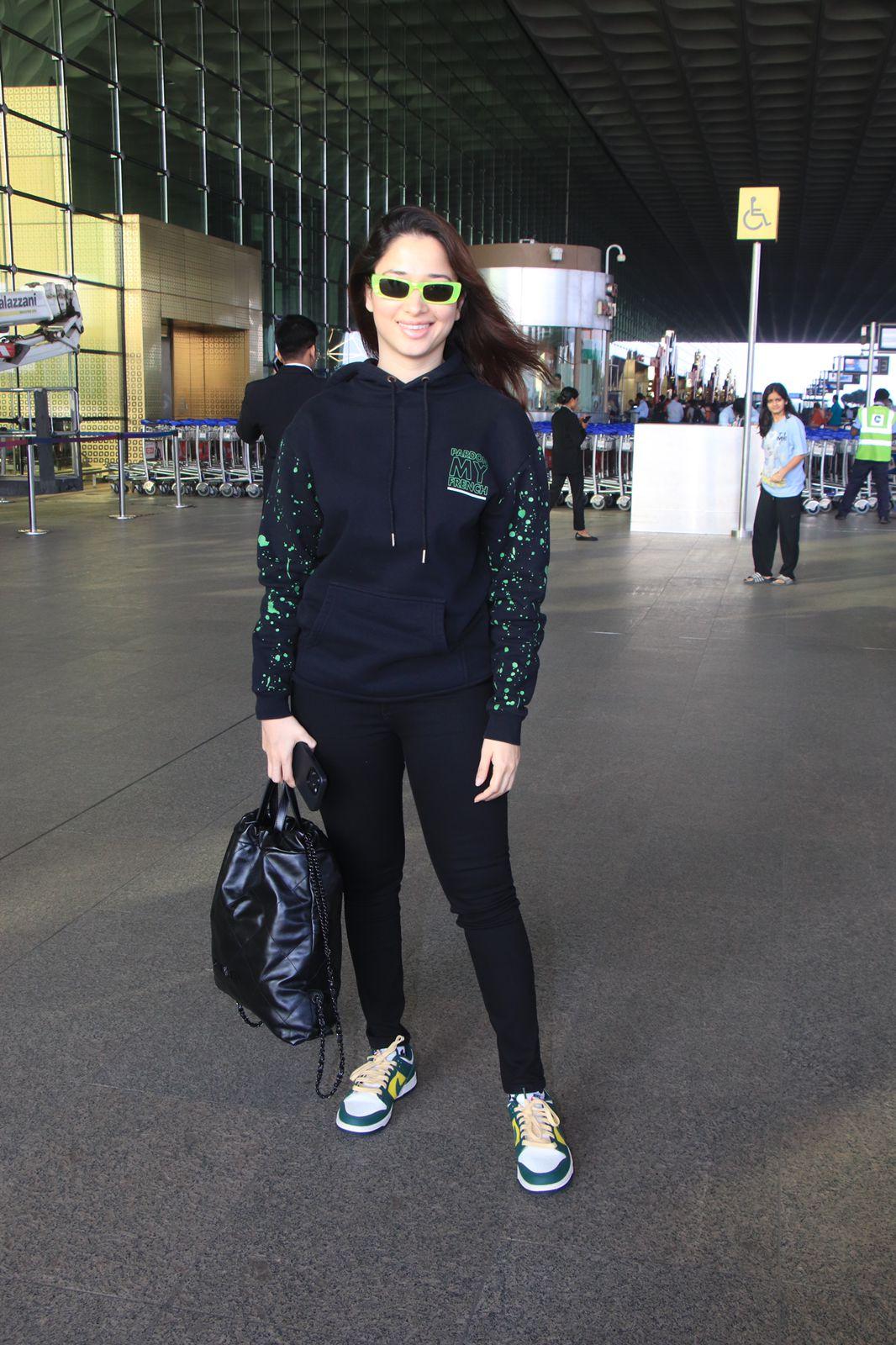 Tamannaah Bhatia looked dapper in her comfy airport look