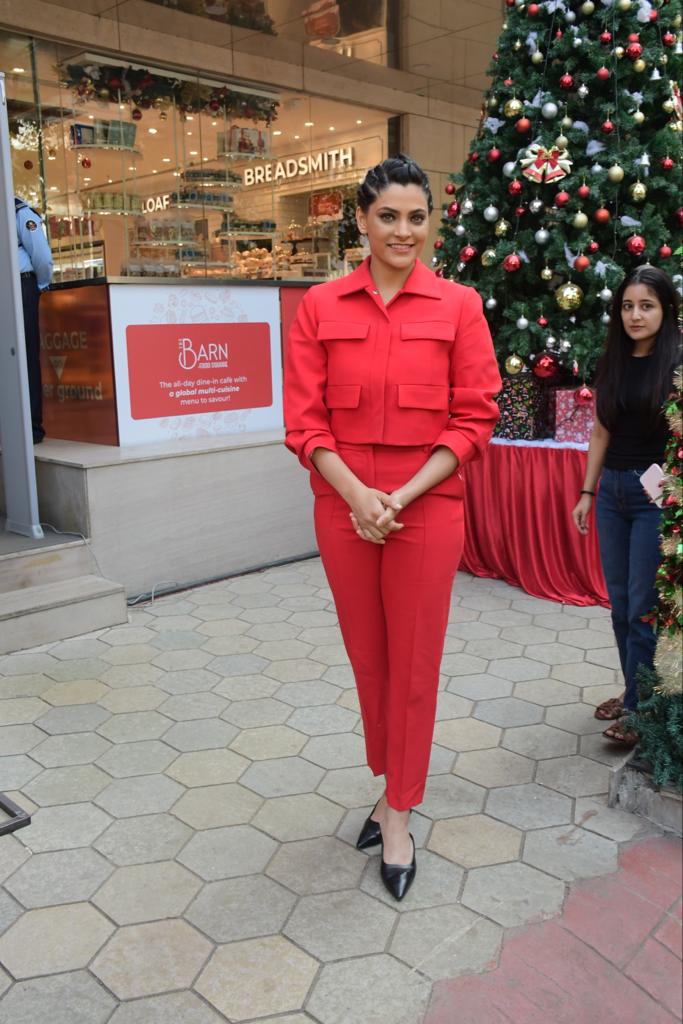 Saiyami Kher was clicked wearing a stunning red outfit as she went to attend an event in the city