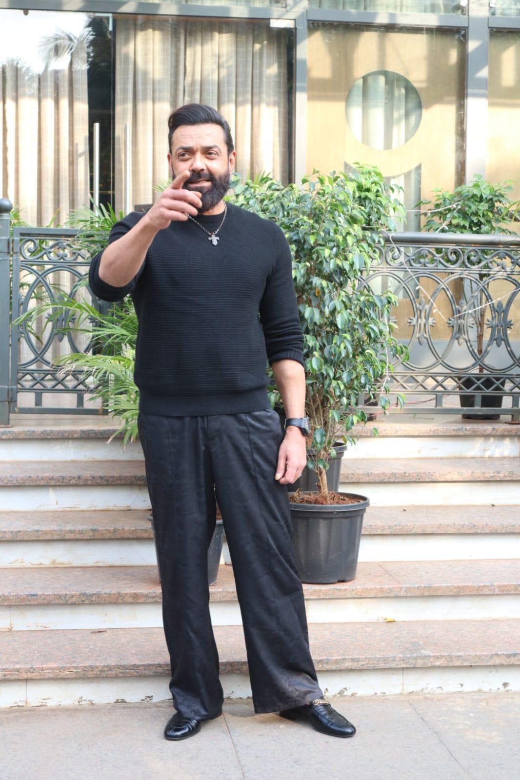 Bobby Deol, who has been receiving rave reviews for 'Animal', was clicked in the city