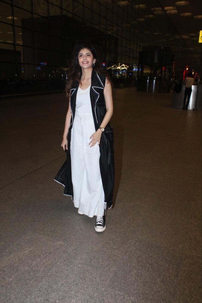 Sanjana Sanghi was clicked at the airport