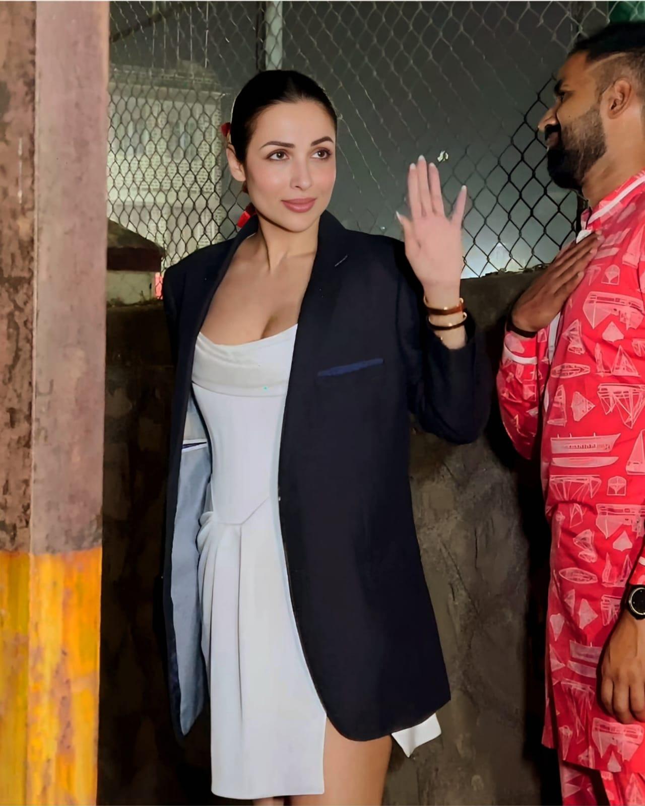 Malaika Arora who missed her ex-husband Arbaaz's wedding was snapped last night at the Christmas mass