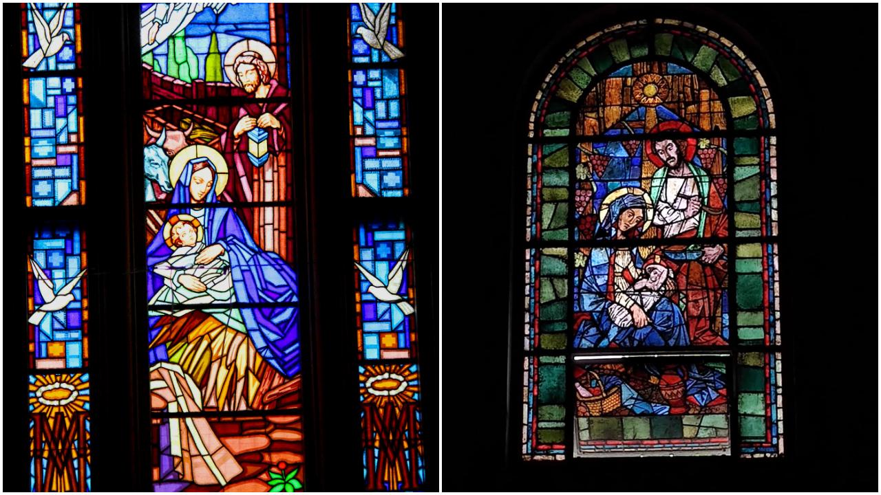 In Bandra, even St Peter's Church has a depiction of the Nativity of Jesus, and Cardoz has always been fascinated about it. One of the stained-glass windows depicts the nativity scene, but that's part of the Joyful mysteries. The reason for the colourful glass, Cardoz notes, can be attributed to a Jesuit brother who went to China, and was teaching children there the art of stained glass, and brought back the colours. It is not only the churches but also the Goregaon seminary chapel, says Fernandes, that depicts the birth of Jesus Christ. It shows the life of Christ, but one of the depictions is also of the Nativity. The Mumbaikar finds the way in which Jesus has been rendered in it to be very interesting with Mother Mary and St Joseph.