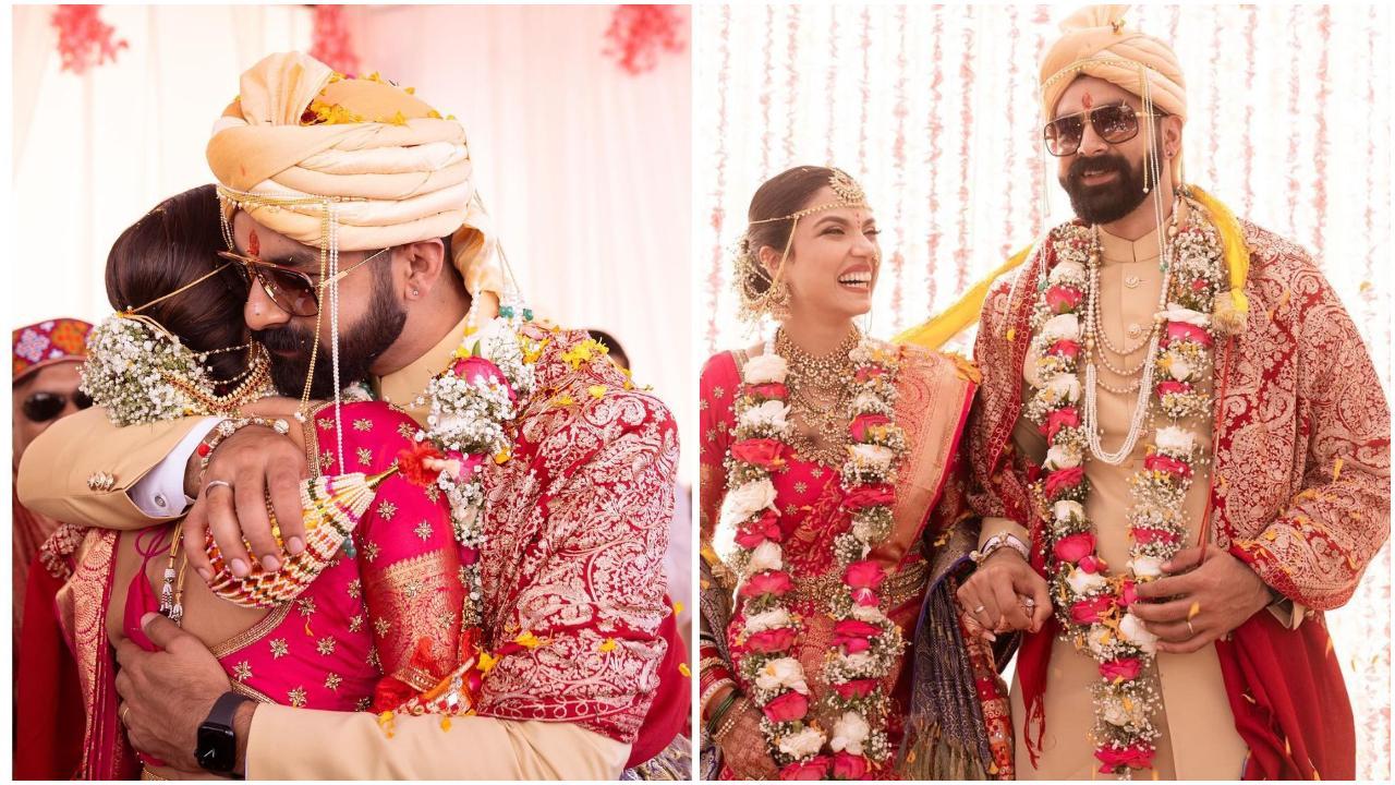 Actors Surya Sharma and Manasi Moghe got married on December 9. The two opted for a traditional marathi wedding. Manasi looked resplendent in a bright red saree with gold jewellery. Surya complimented her in a cream-coloured sherwani with a red shawl