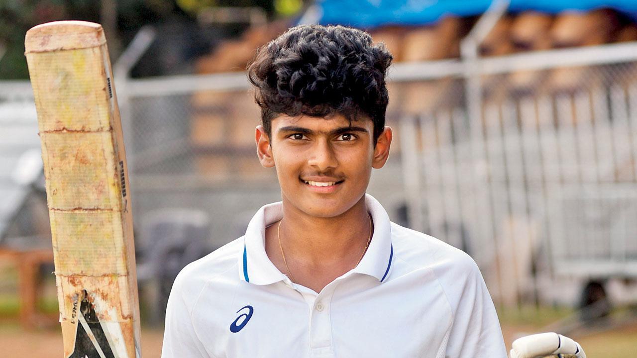 Harris Shield: Vedant Nirmal's 182 helps SVIS to post 288 on day one