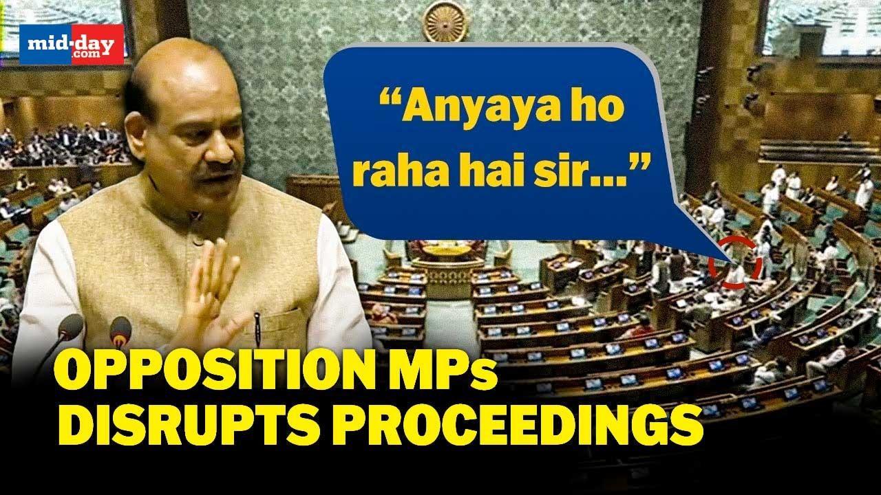 Parliament Winter Session 2023: Opposition parties disrupt Lok Sabha proceedings