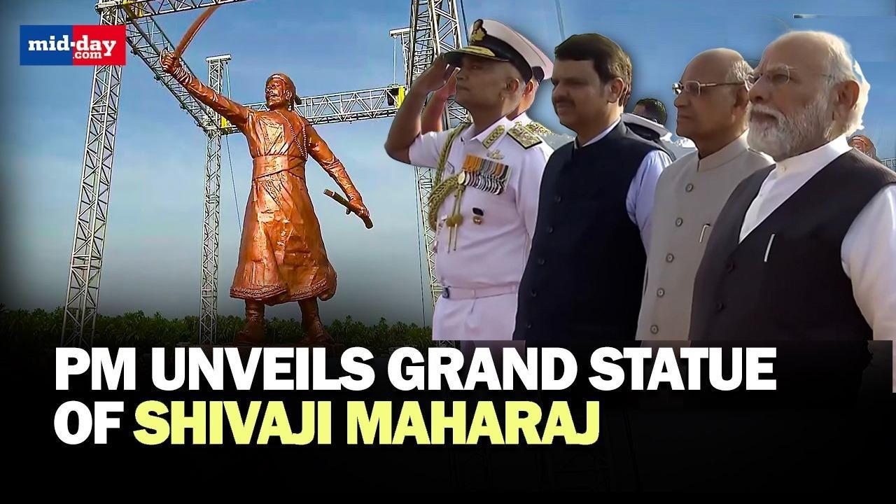 Navy Day 2023: PM Modi unveils grand statue of Chhatrapati Shivaji Maharaj