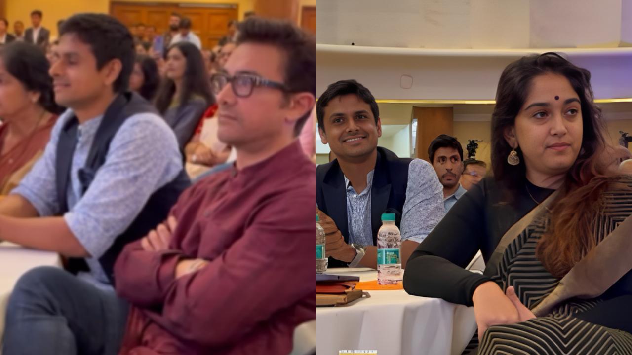 WATCH: Aamir Khan cheers on Ira Khan as she wins CSR Journal Excellence Award along with son-in-law Nupur, ex-wife Reena Dutta