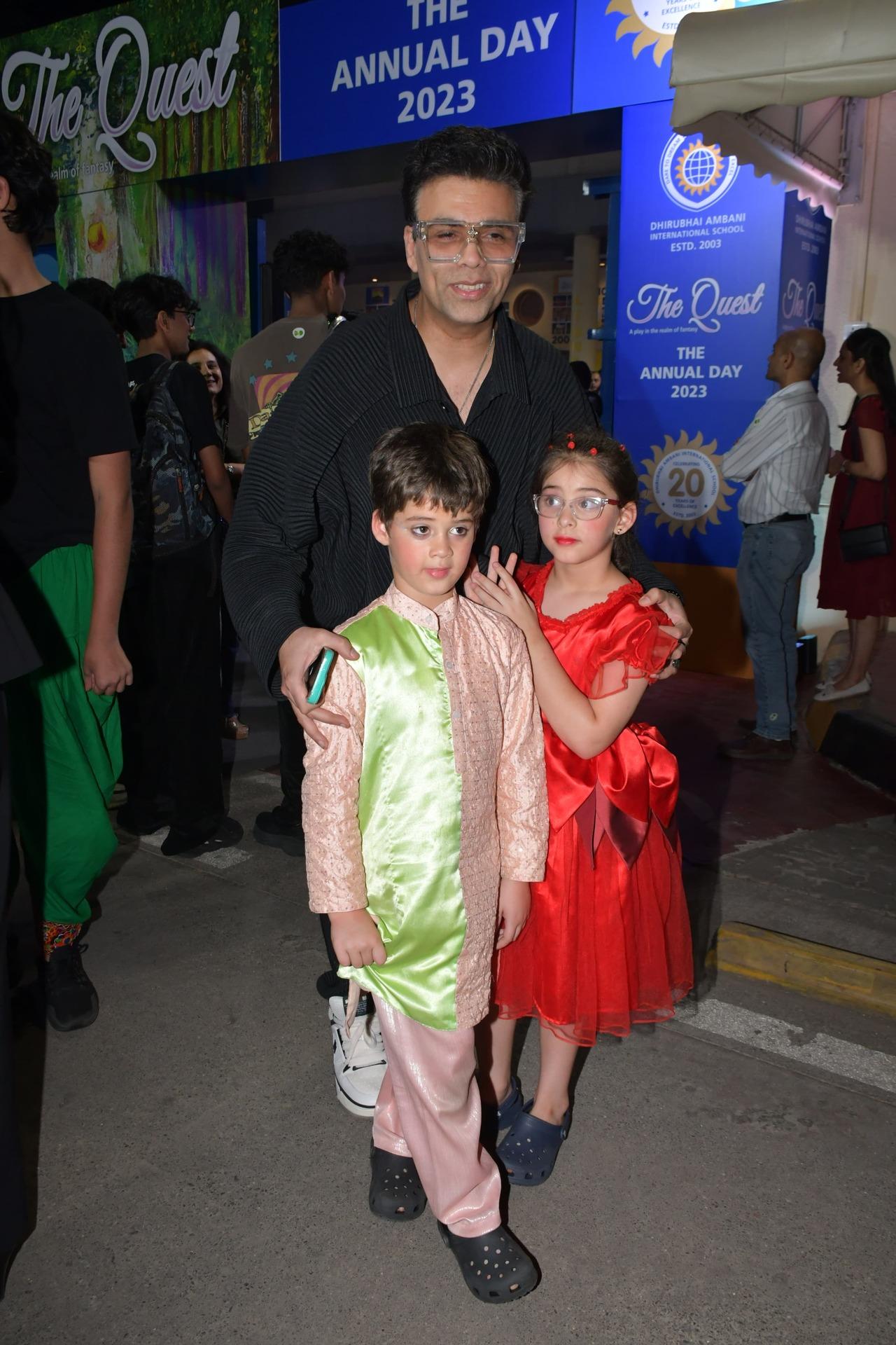 Karan Johar was also at the event with his twins Yash and Roohi