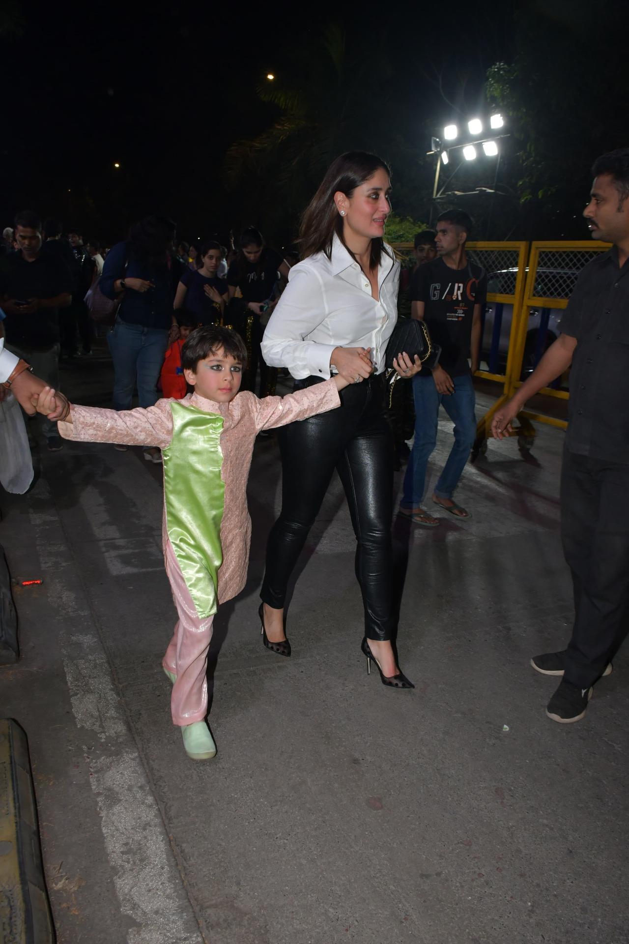 Taimur Ali Khan was seen performing in the school event. In a viral video, Kareena was seen fulfilling mommy duties as she enthusiastically recorded her son's performance on her phone