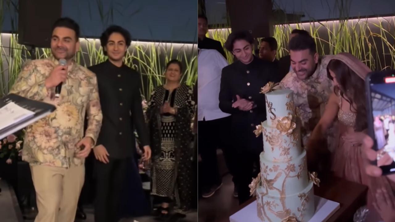 Watch: Arbaaz Khan sings with son Arhaan Khan at his wedding; Salman Khan dances